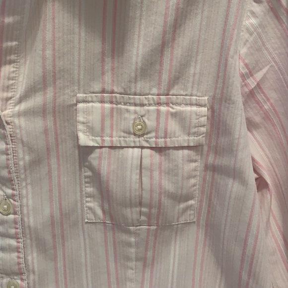 Mossimo Pink and white long sleeve shirt - Picture 3 of 6
